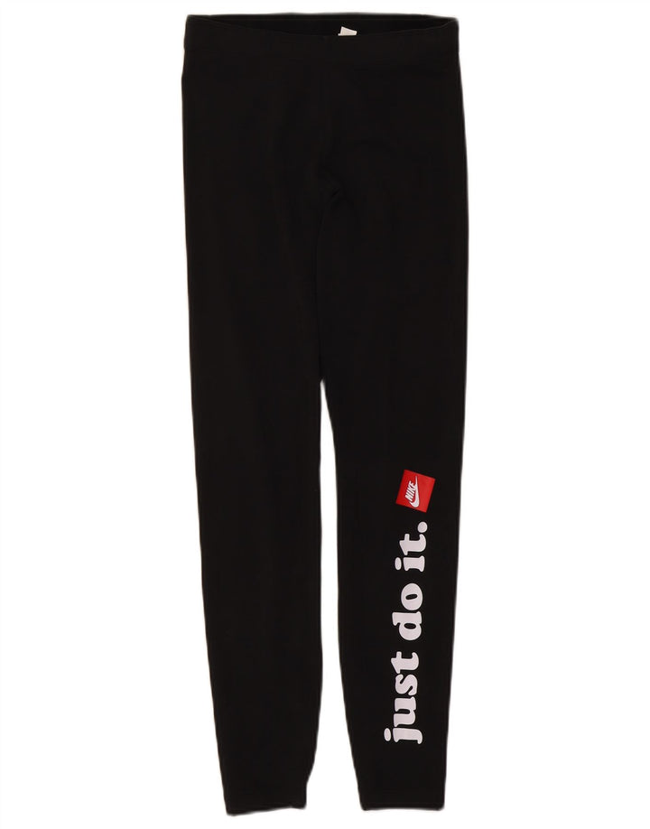 Nike Womens Graphic Leggings UK 10 Small  Black