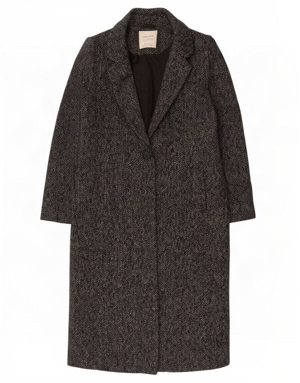 Zara Womens Overcoat UK 16 Large Grey Wool