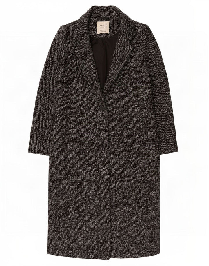 Zara Womens Overcoat UK 16 Large Grey Wool