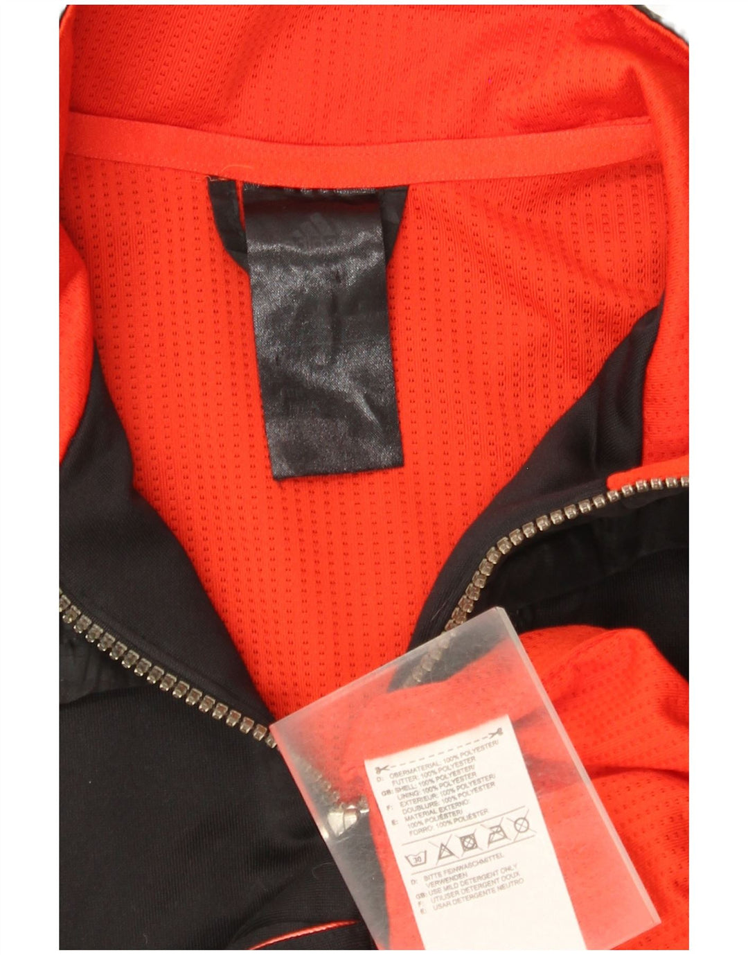 Adidas Boys Tracksuit Top Jacket 15-16 Years Black Polyester