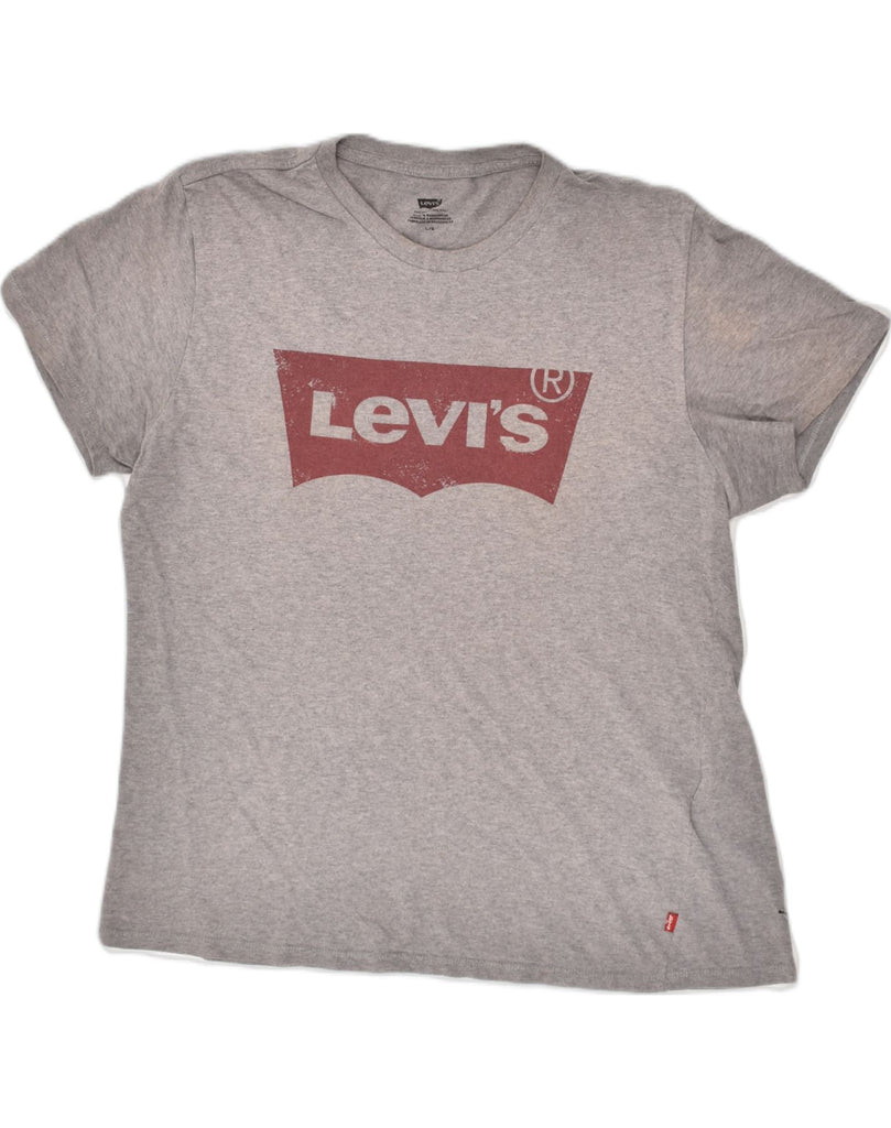 LEVI'S Mens Graphic T-Shirt Top Large Grey Cotton | Vintage Levi's | Thrift | Second-Hand Levi's | Used Clothing | Messina Hembry 