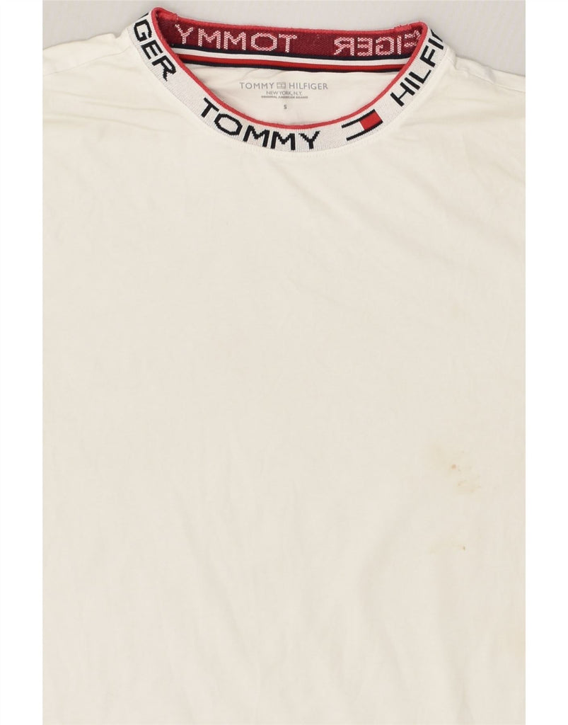 TOMMY HILFIGER Mens T-Shirt Top Small White Cotton | Vintage Tommy Hilfiger | Thrift | Second-Hand Tommy Hilfiger | Used Clothing | Messina Hembry 