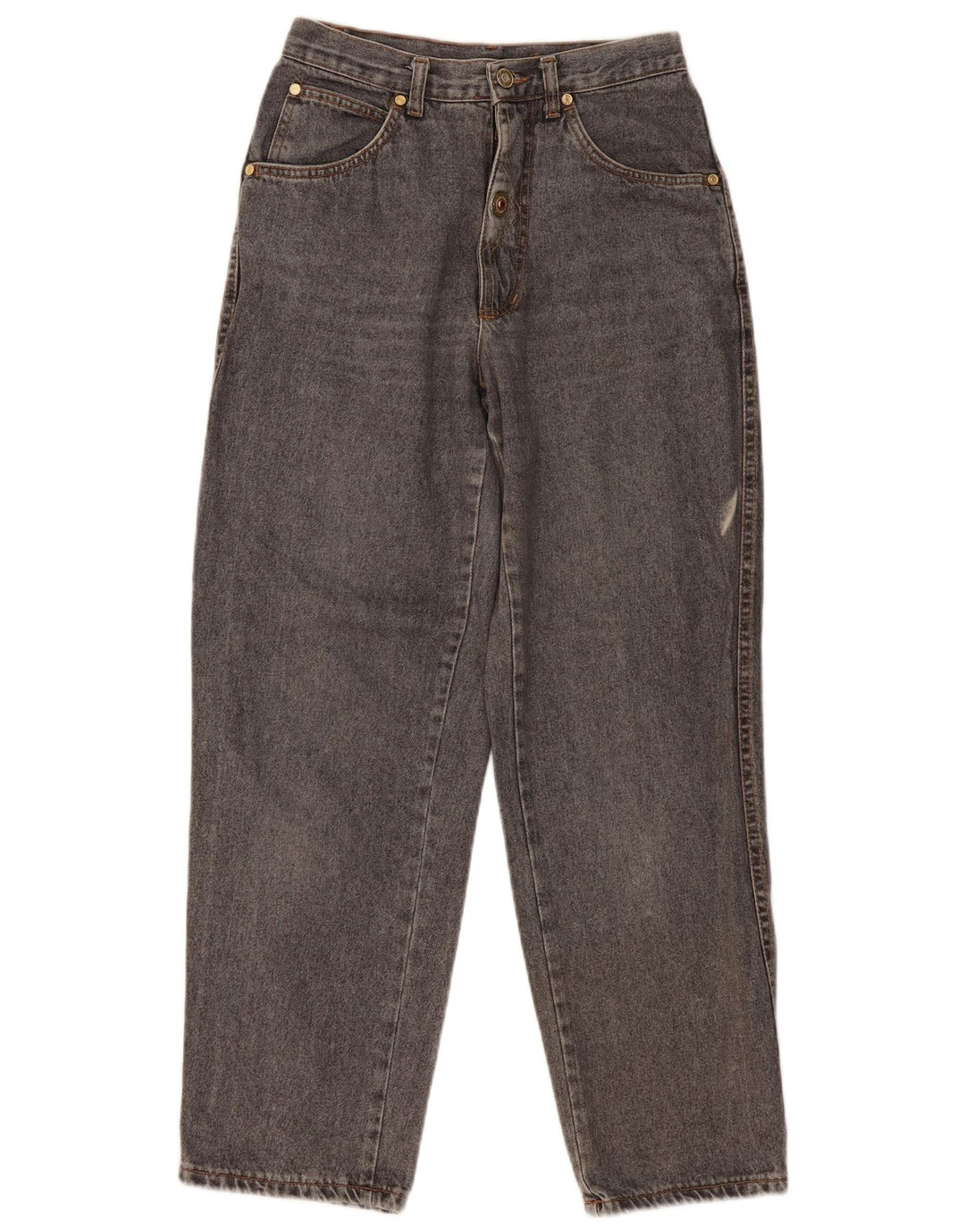 Vintage Womens High Waist Tapered Jeans IT 46 Large W28 L29 Grey Cotton