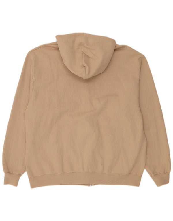 Champion Mens Zip Hoodie Sweater XL Beige Cotton