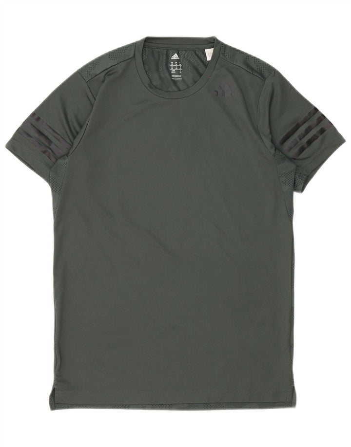 Adidas Mens Climacool T-Shirt Top XS Green Camouflage Polyester