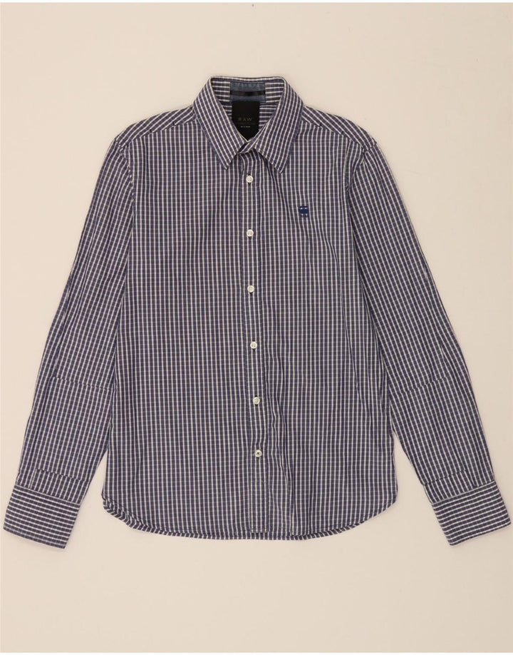 G-STAR Mens Shirt Medium Blue Check Cotton Vintage G-Star and Second-Hand G-Star from Messina Hembry 
