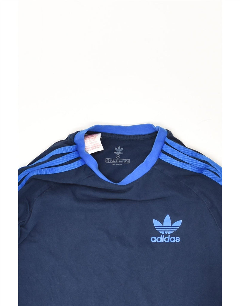 ADIDAS Boys Sweatshirt Jumper 9-10 Years Small  Navy Blue Cotton | Vintage Adidas | Thrift | Second-Hand Adidas | Used Clothing | Messina Hembry 