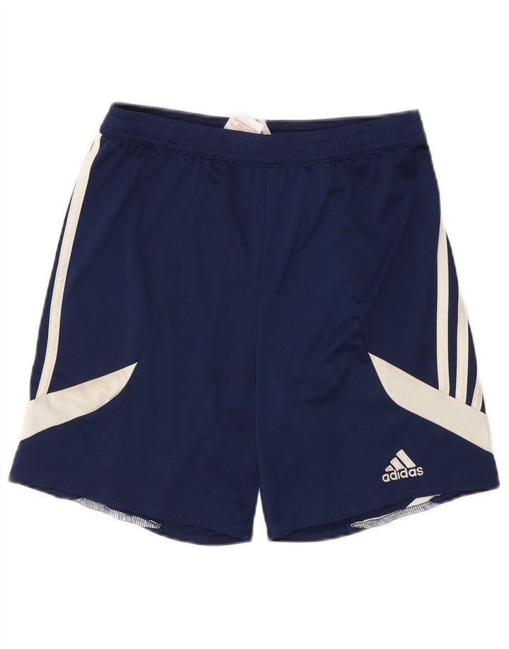 ADIDAS Boys Climalite Sport Shorts 11-12 Years Large  Navy Blue