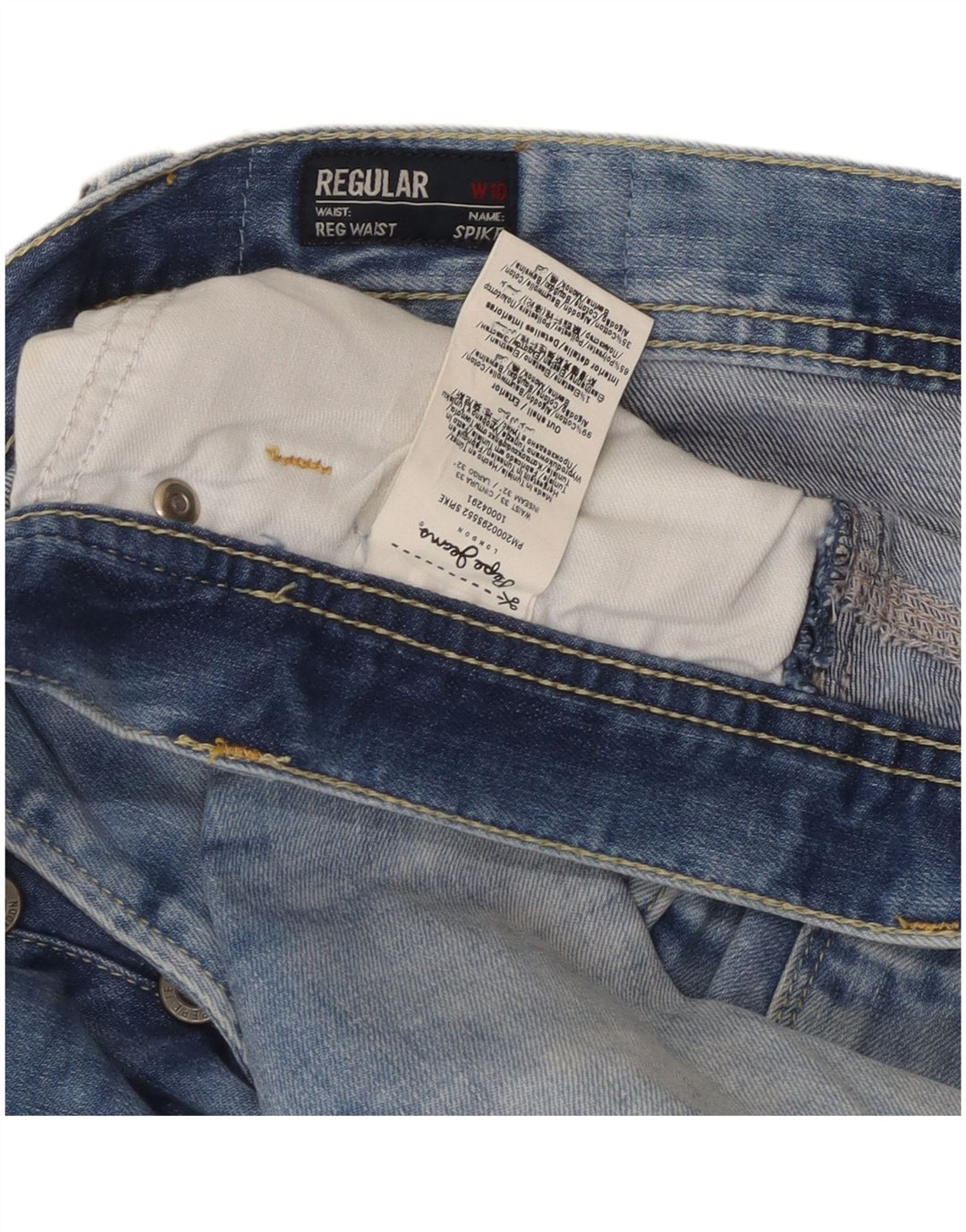 PEPE Jeans Womens Straight Jeans W33 L32 Blue Cotton