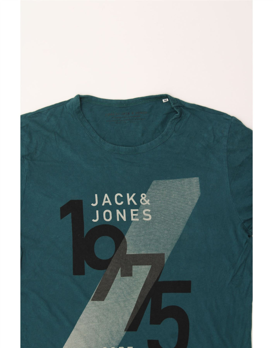 JACK & JONES Mens Graphic T-Shirt Top Medium Blue Cotton Vintage Jack & Jones and Second-Hand Jack & Jones from Messina Hembry 