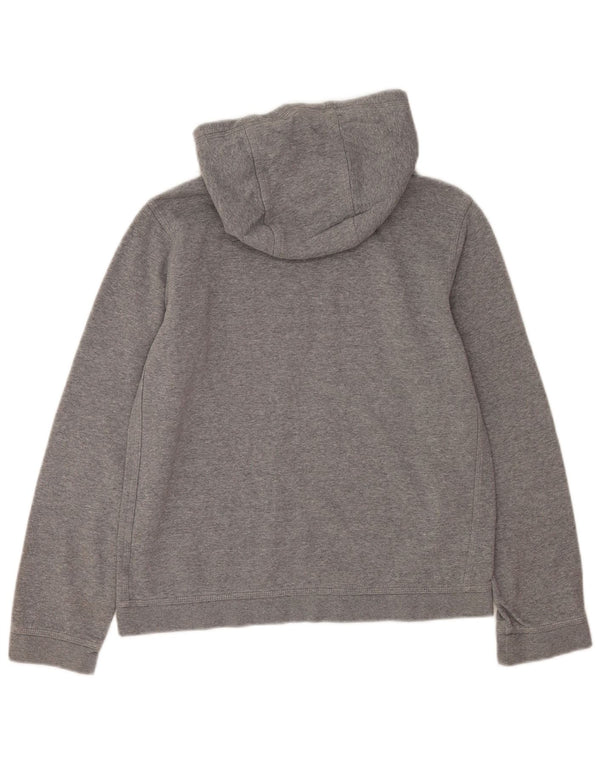 Nike Girls Standard Fit Hoodie Jumper 13-14 Years XL Grey Flecked Cotton