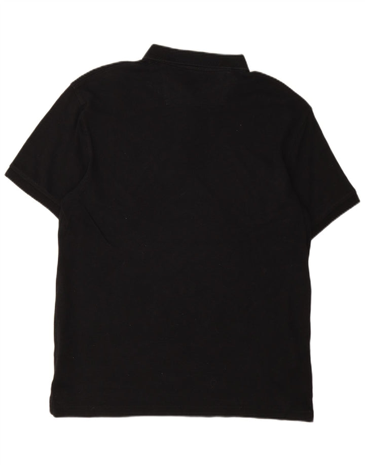 CHAPS Mens Polo Shirt Medium Black Cotton