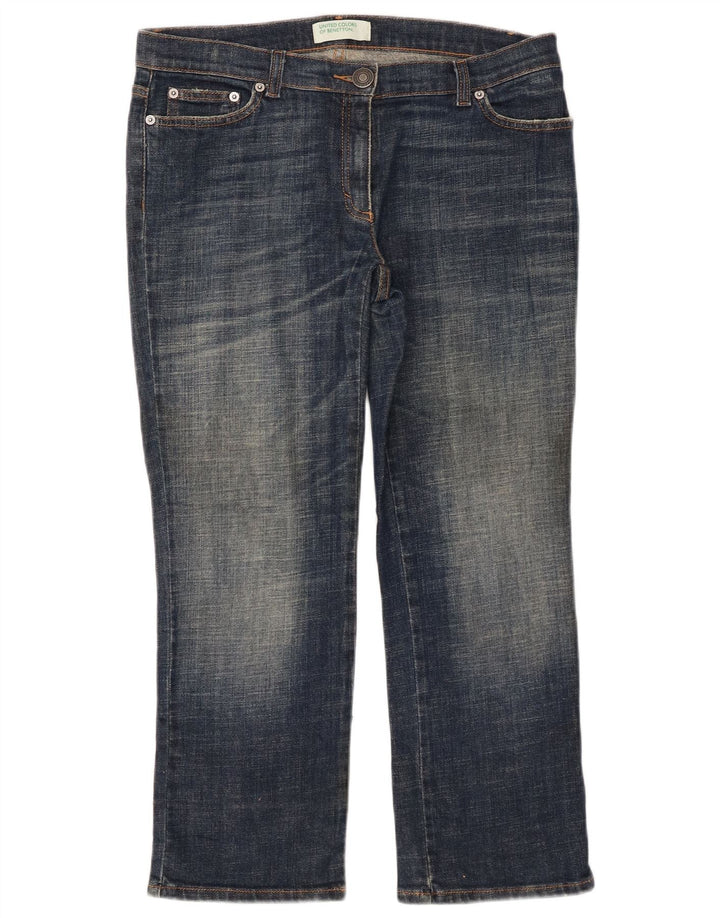 Benetton Womens Cropped Jeans W32 L25 Blue