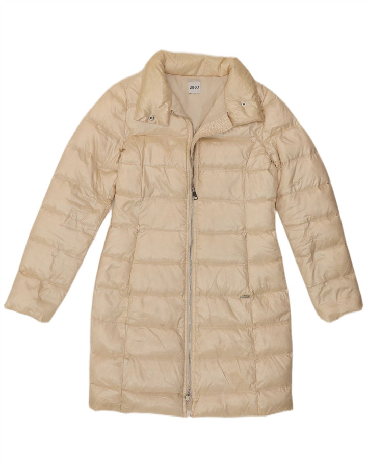 Liu Jo Womens Padded Coat IT 38 XS Off White Polyamide
