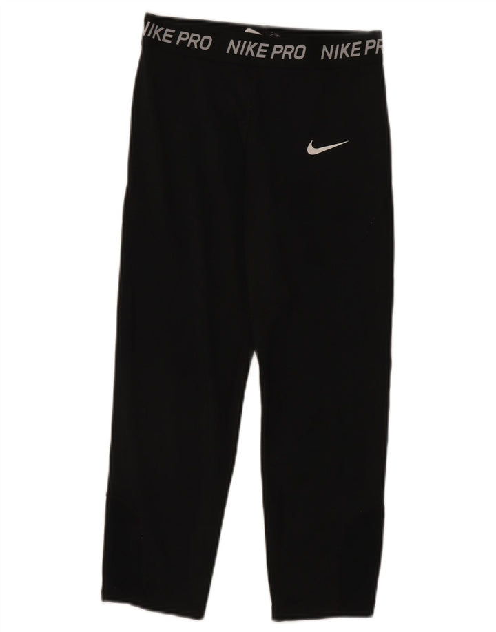 Nike Womens Graphic Leggings UK 4 XS Black Polyester