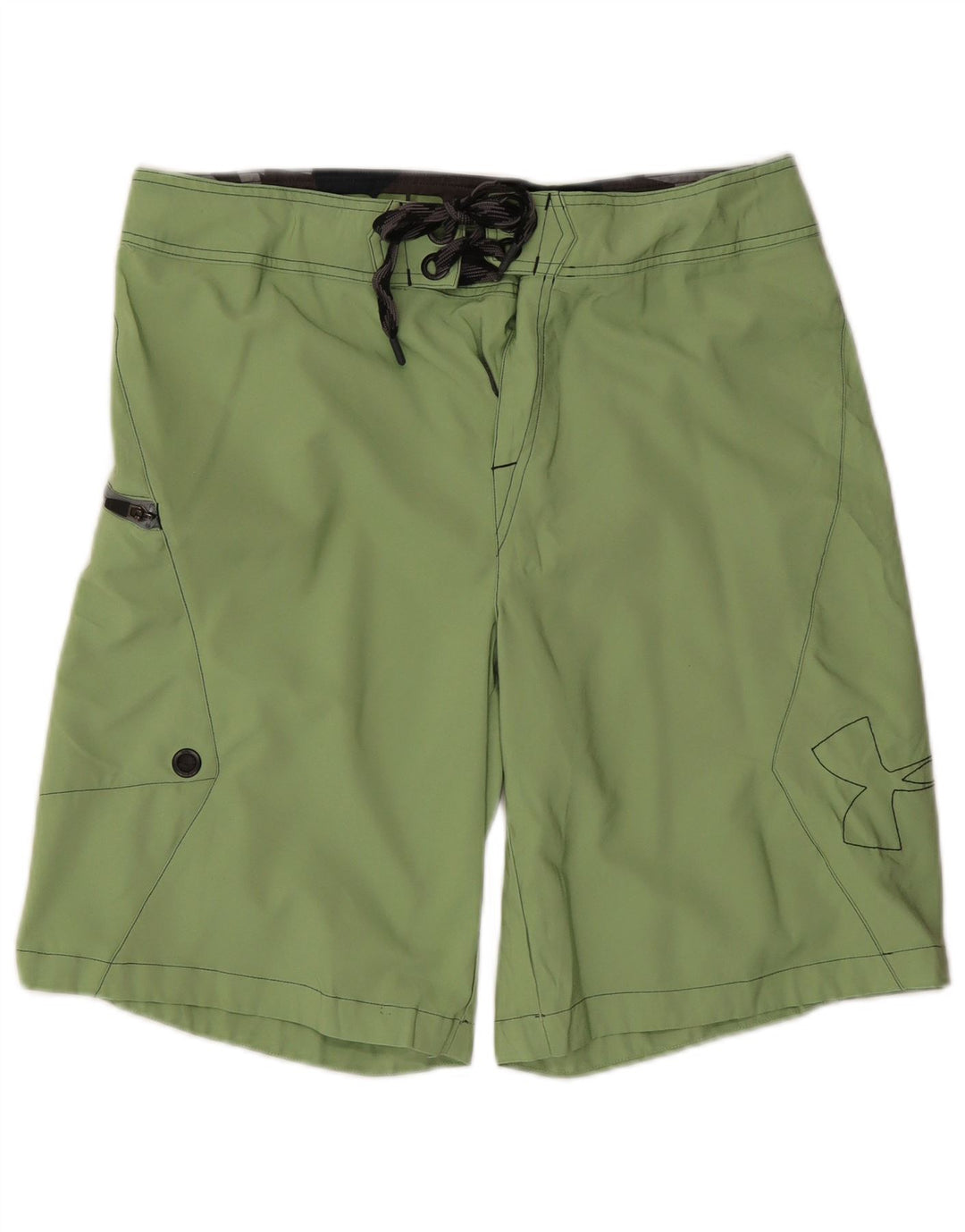 UNDER ARMOUR Mens Graphic Swimming Shorts Large  Green Polyester