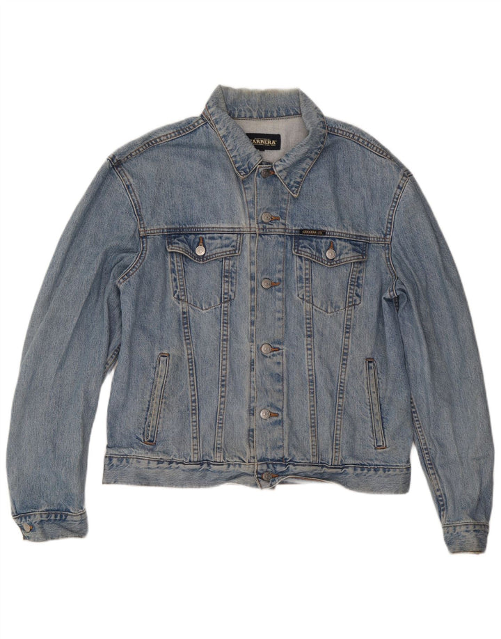Carrera Mens Denim Jacket UK 40 Large Blue Cotton