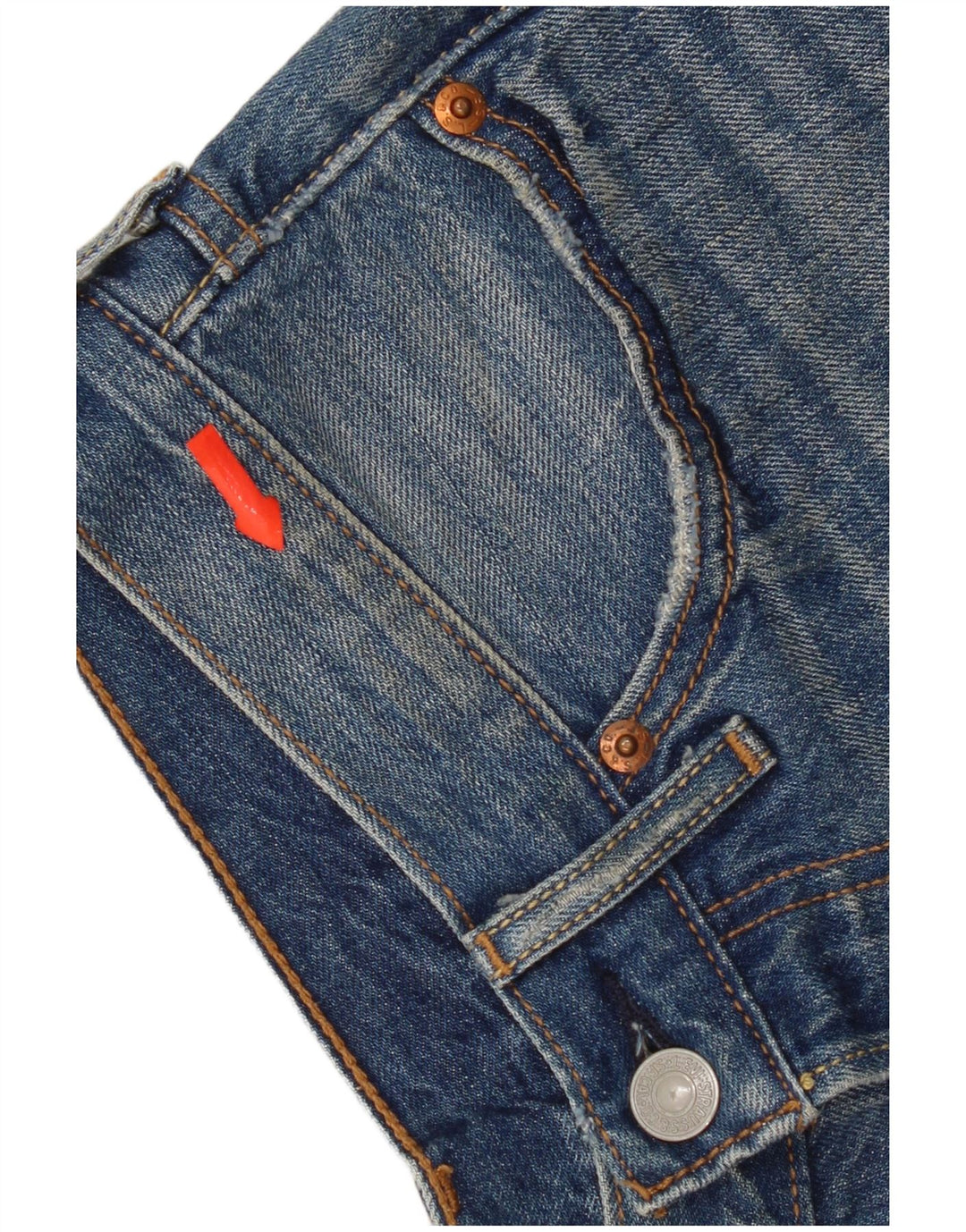 Levi's Womens 501 Distressed Denim Shorts W26 Small  Blue Cotton