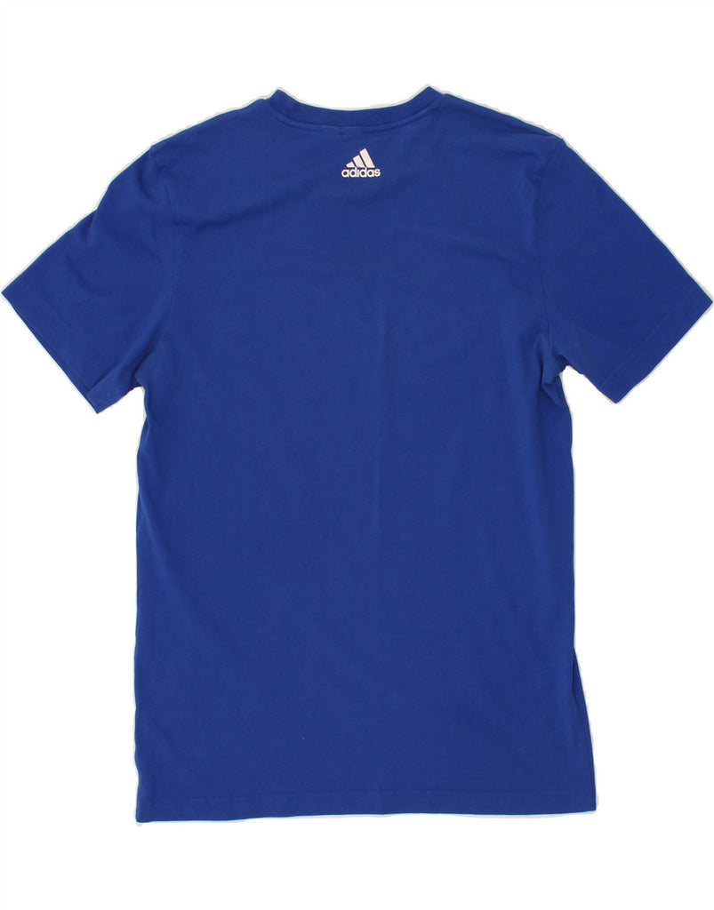 ADIDAS Mens Graphic T-Shirt Top Medium Blue Cotton Vintage Adidas and Second-Hand Adidas from Messina Hembry 