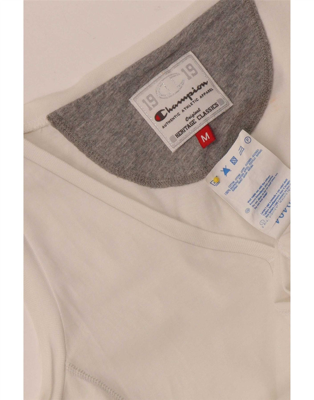 Champion Womens Heritage Classics Vest Top UK 12 Medium White Cotton