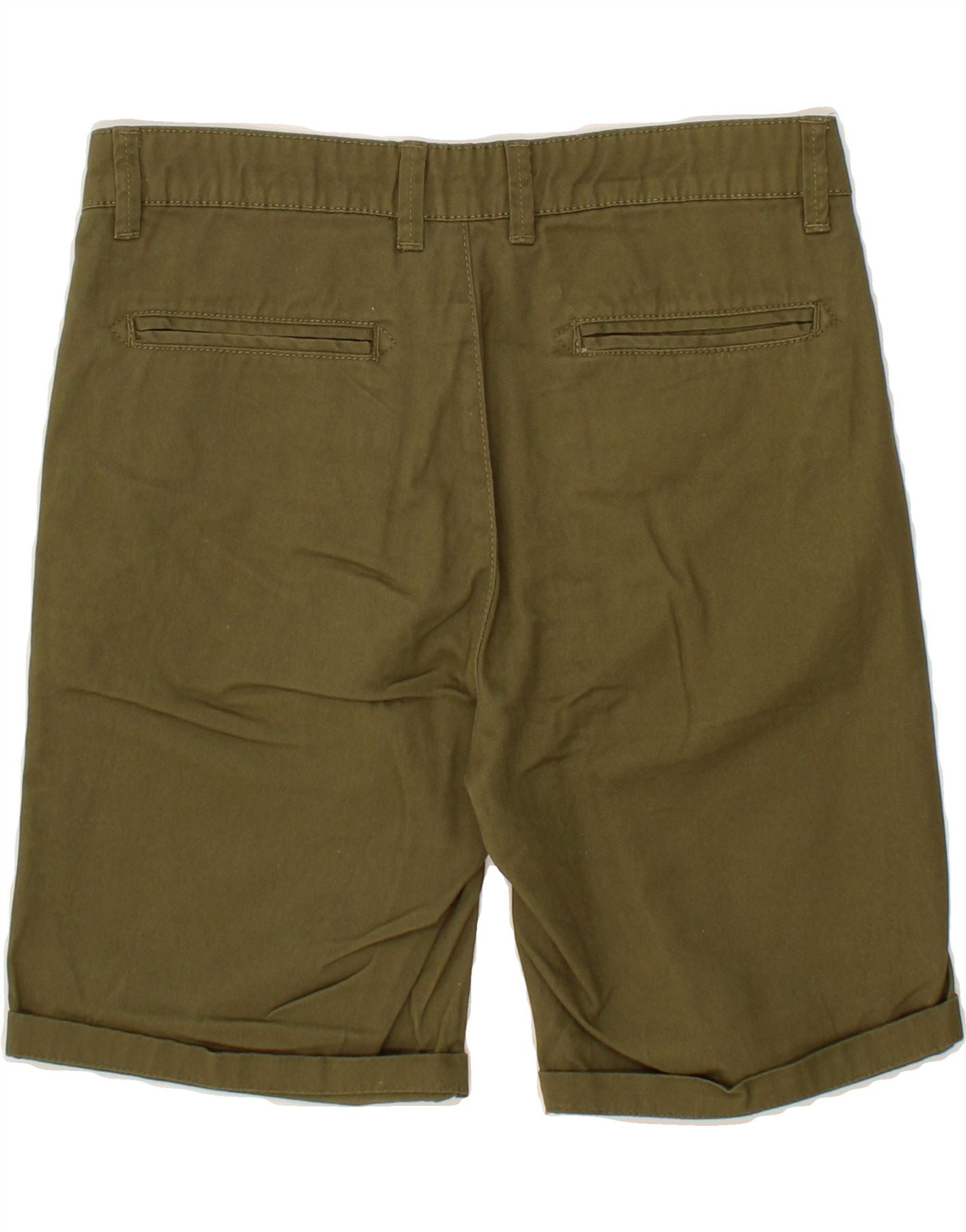 BELLFIELD Womens Pegged Chino Shorts W30 Medium Khaki Cotton