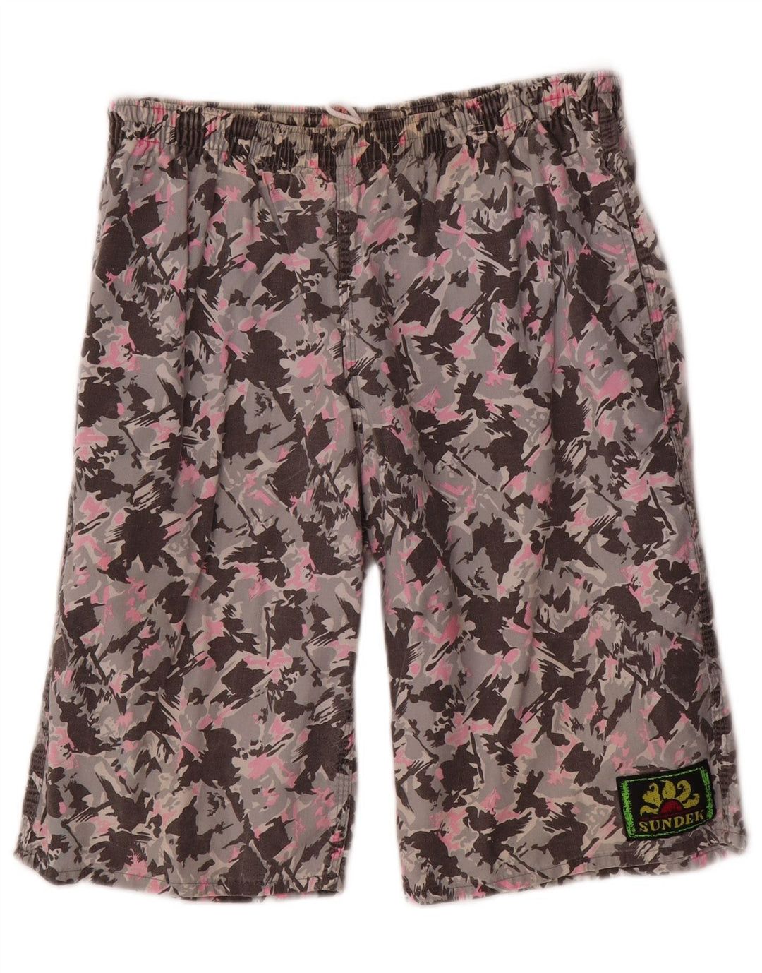 Sundek Mens Sport Shorts Medium Multicoloured Camouflage Cotton