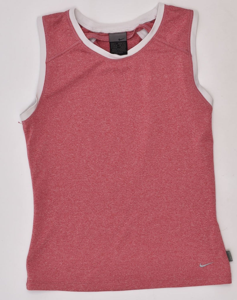 NIKE Girls Vest Top 8-9 Years Pink Polyester | Vintage Nike | Thrift | Second-Hand Nike | Used Clothing | Messina Hembry 