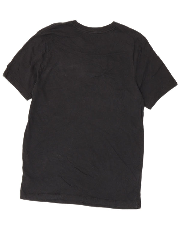 NIKE Mens Graphic T-Shirt Top Medium Black Cotton