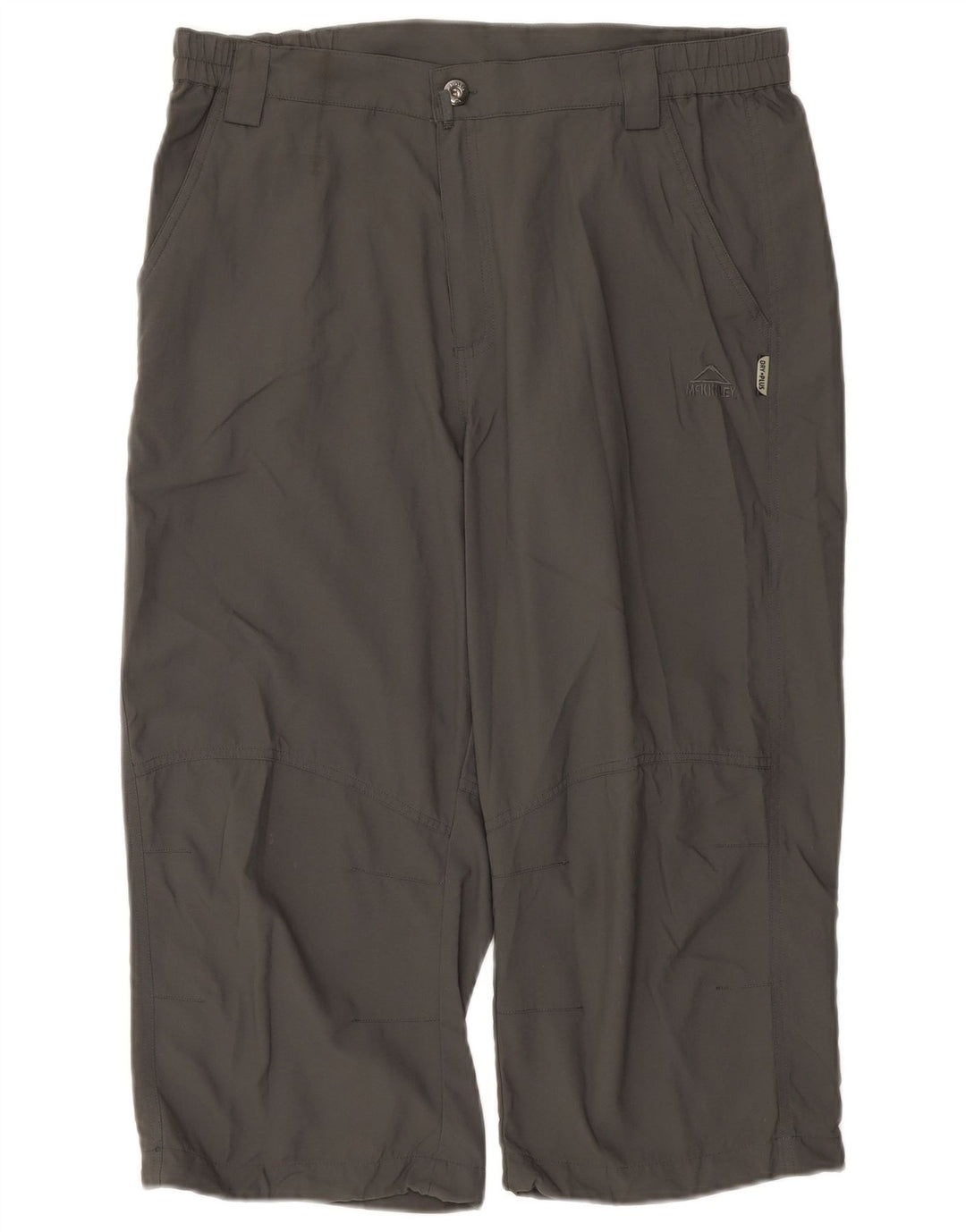 MCKINLEY Mens Straight Capri Trousers W34 L20 Grey Polyamide