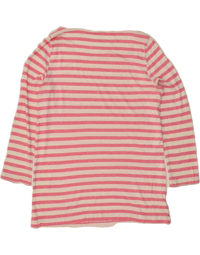 J. CREW Womens Top Long Sleeve UK 14 Medium Pink Striped | Vintage J. Crew | Thrift | Second-Hand J. Crew | Used Clothing | Messina Hembry 