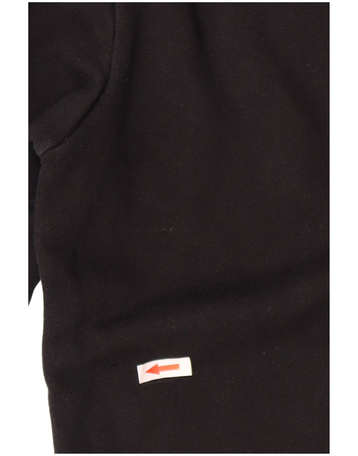Puma Mens Graphic Hoodie Jumper Small Black Cotton