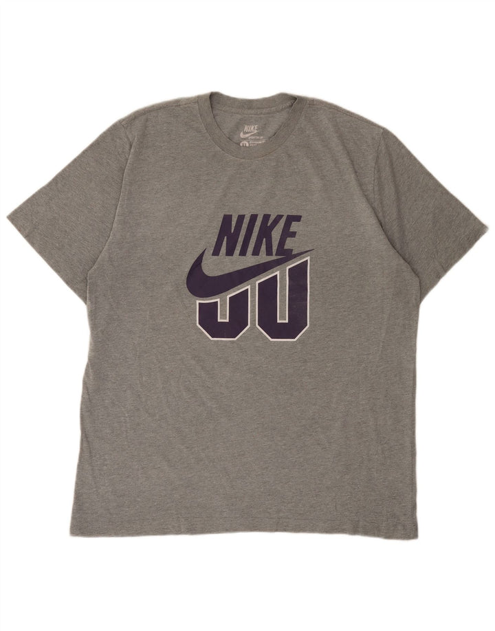 Nike Mens Graphic T-Shirt Top XL Grey Flecked Cotton