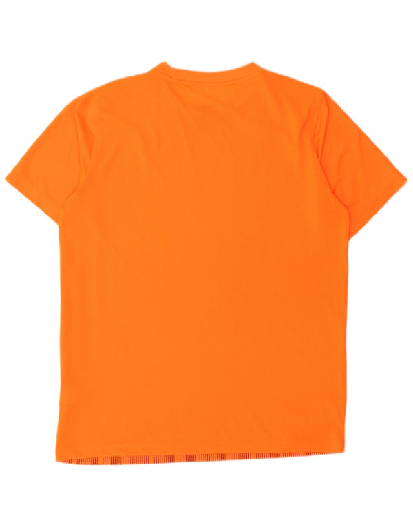 Puma Boys T-Shirt Top 15-16 Years XL Orange Geometric Polyester