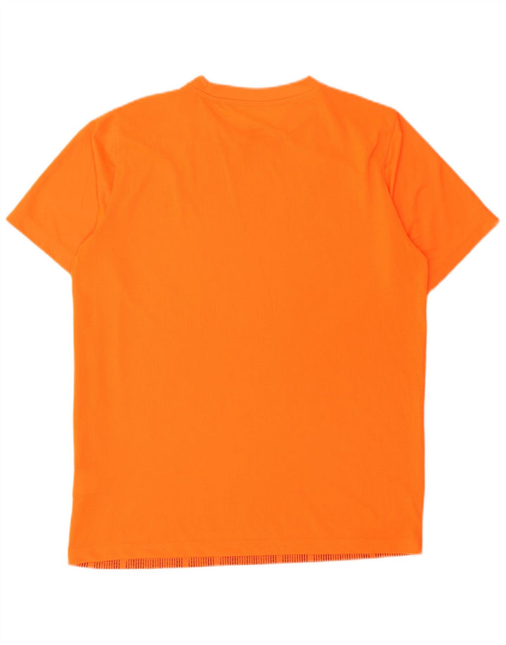 Puma Boys T-Shirt Top 15-16 Years XL Orange Geometric Polyester