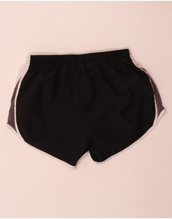 Nike Womens Dri Fit Sport Shorts UK 10 Small Black Colourblock Polyester