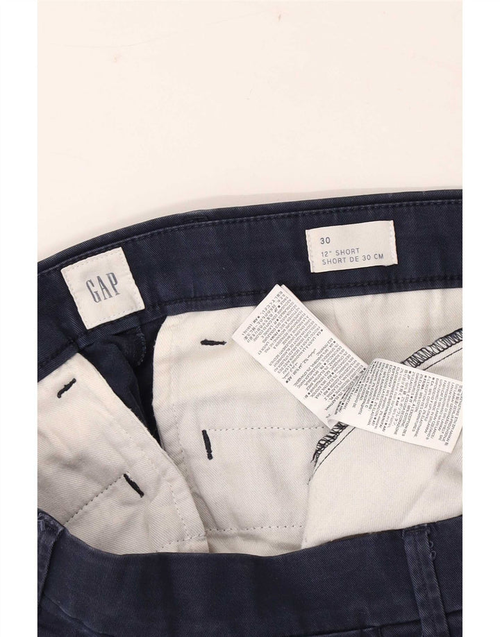 Gap Mens Chino Shorts W30 Medium Navy Blue Cotton