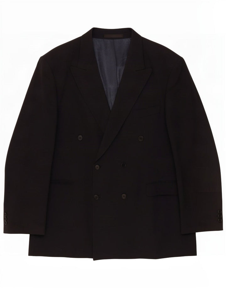 Marks & Spencer Mens Double Breasted Blazer Jacket UK 46 XL Navy Blue