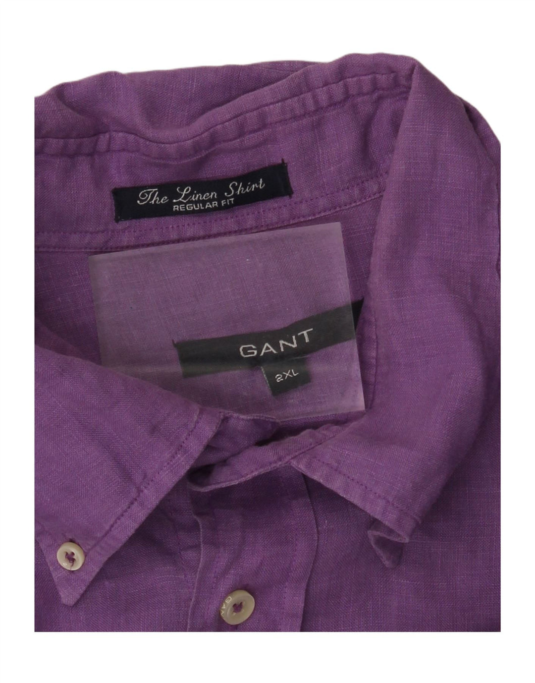 GANT Mens Regular Fit Shirt 2XL Purple Linen