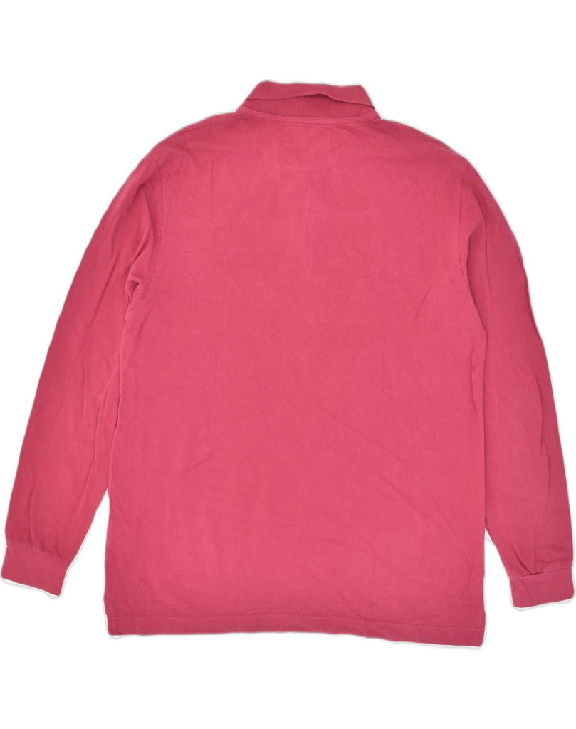 KAPPA Mens Long Sleeve Polo Shirt Large Pink Cotton | Vintage Kappa | Thrift | Second-Hand Kappa | Used Clothing | Messina Hembry 