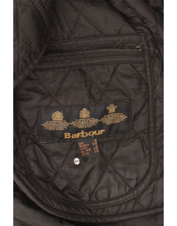 Barbour Womens Quilted Jacket UK 8 Small Black