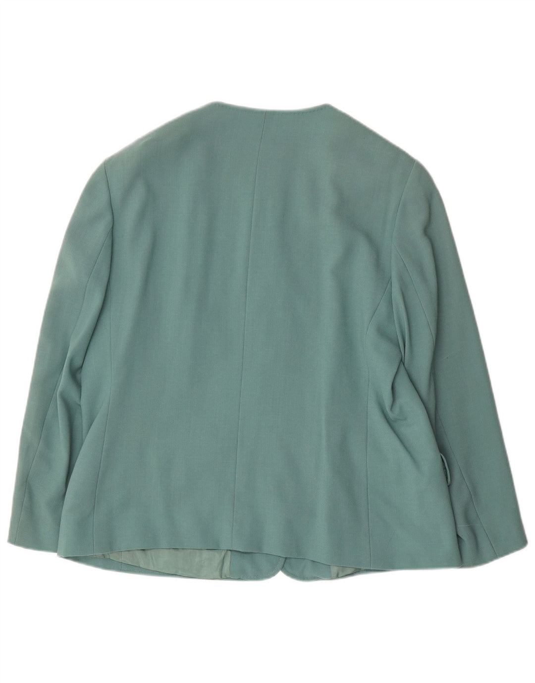 ELENA MIRO Womens 4 Button Blazer Jacket UK 20 2XL Green Virgin Wool