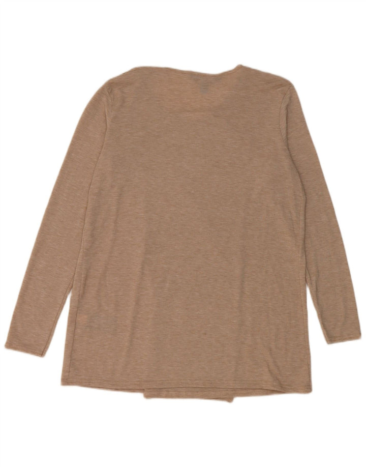 Lipsy Womens Cardigan Top UK 14 Large Beige Viscose