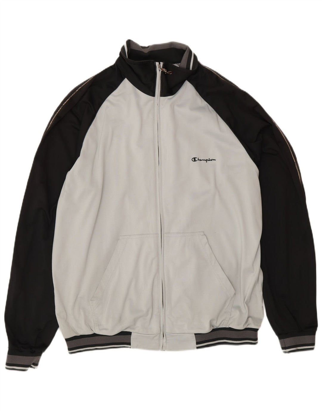 Champion Mens Tracksuit Top Jacket Large White Colourblock