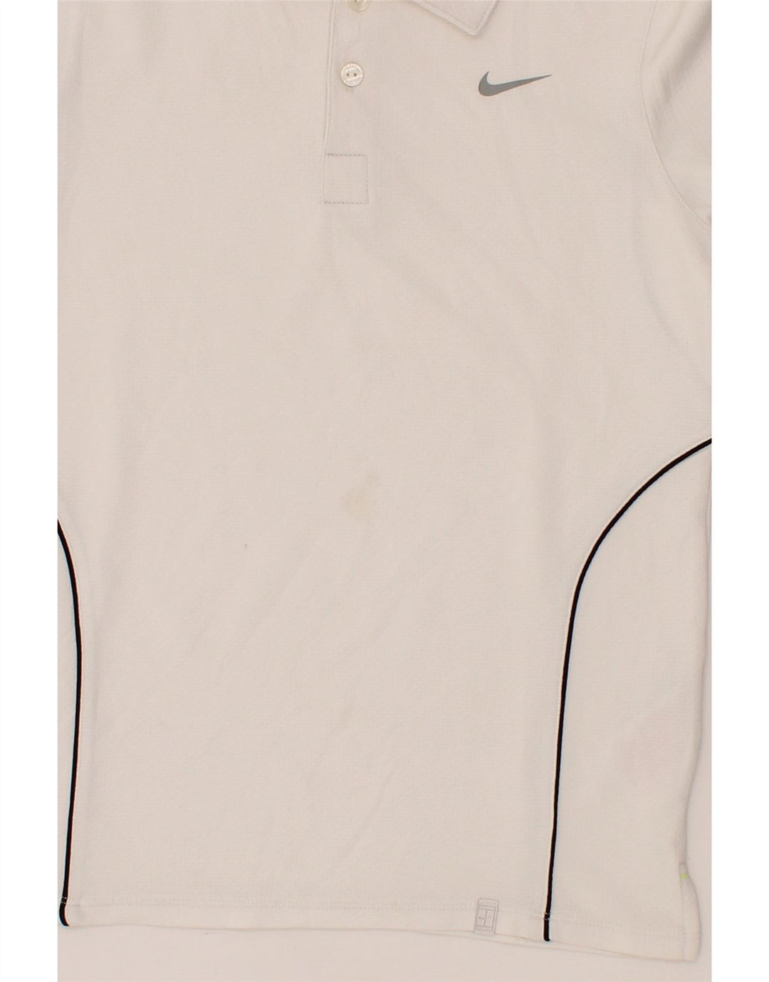 NIKE Boys Dri Fit Polo Shirt 8-9 Years Small White Polyester Vintage Nike and Second-Hand Nike from Messina Hembry 