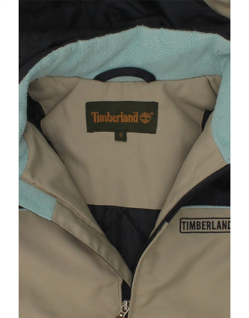 TIMBERLAND Boys Hooded Windbreaker Jacket 4-5 Years Navy Blue Colourblock | Vintage Timberland | Thrift | Second-Hand Timberland | Used Clothing | Messina Hembry 