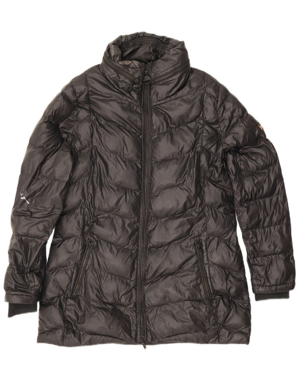 Barbour Womens Hooded Padded Jacket UK 16 Large Black Polyamide