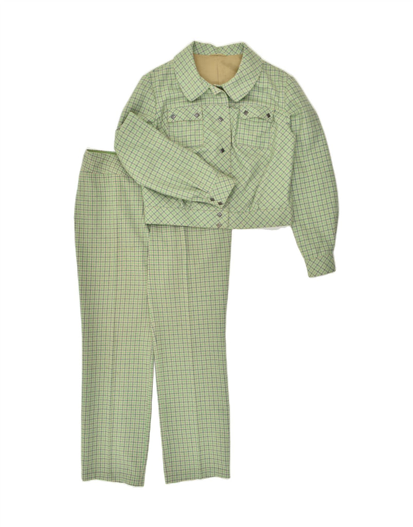 ELLESSE Womens 2 Piece Set UK 14 Medium W30 L29  Green Check | Vintage Ellesse | Thrift | Second-Hand Ellesse | Used Clothing | Messina Hembry 