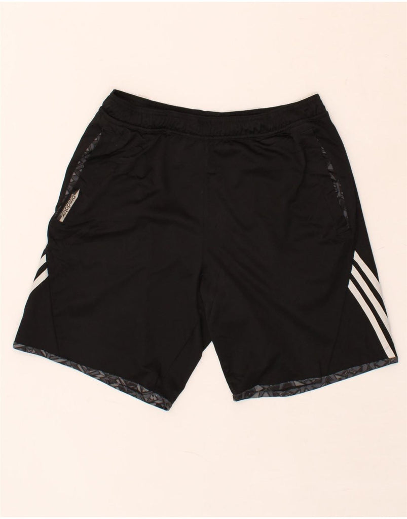 ADIDAS Mens Graphic Sport Shorts Medium Black Polyester | Vintage Adidas | Thrift | Second-Hand Adidas | Used Clothing | Messina Hembry 