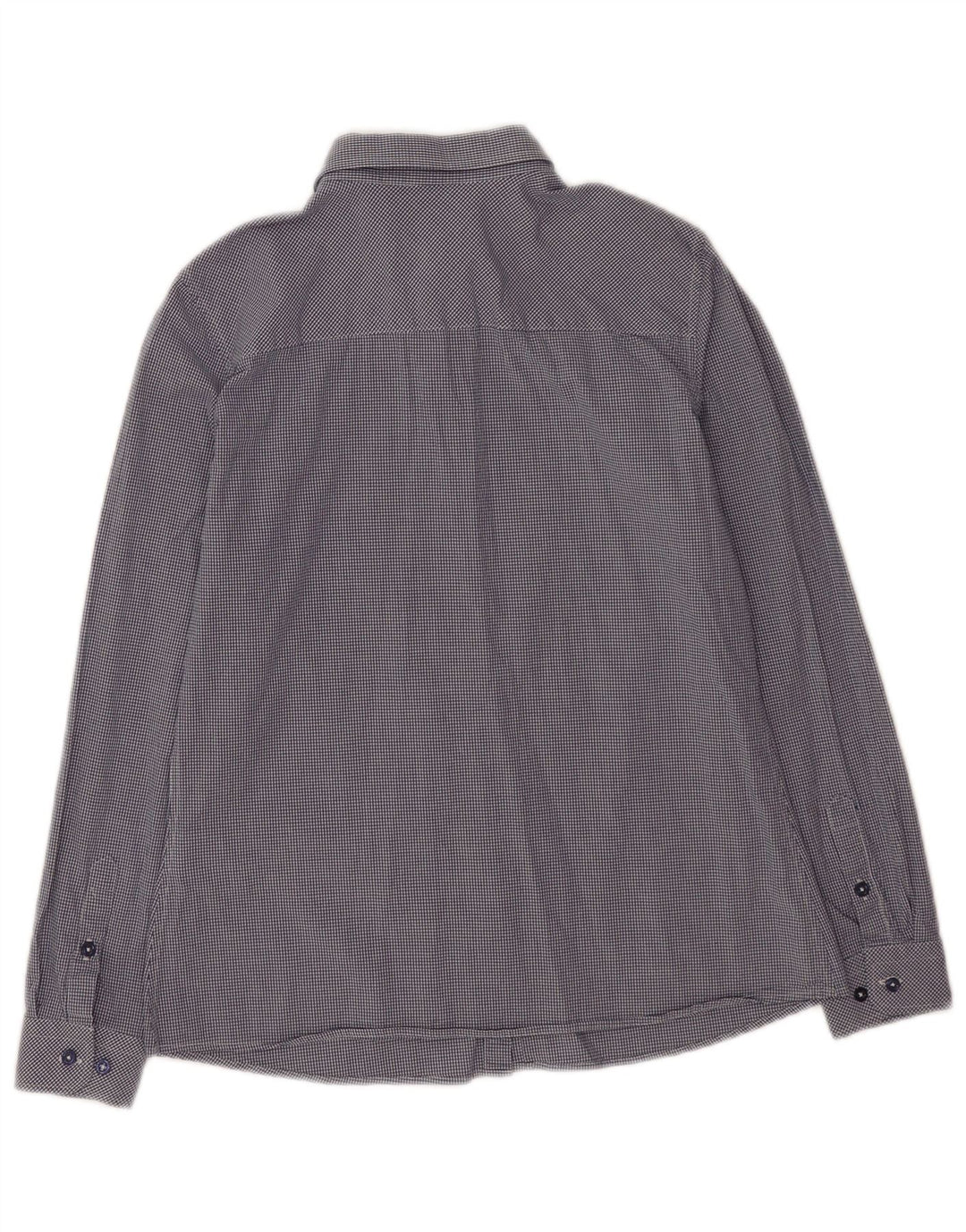 U.S. Polo Assn. Womens Shirt EU 38 Medium Navy Blue Gingham Cotton