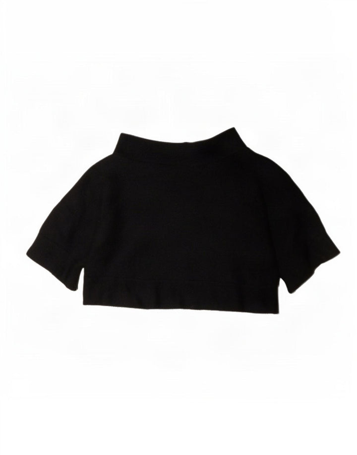 Emporio Armani Womens Crop Top EU 38 Medium Black